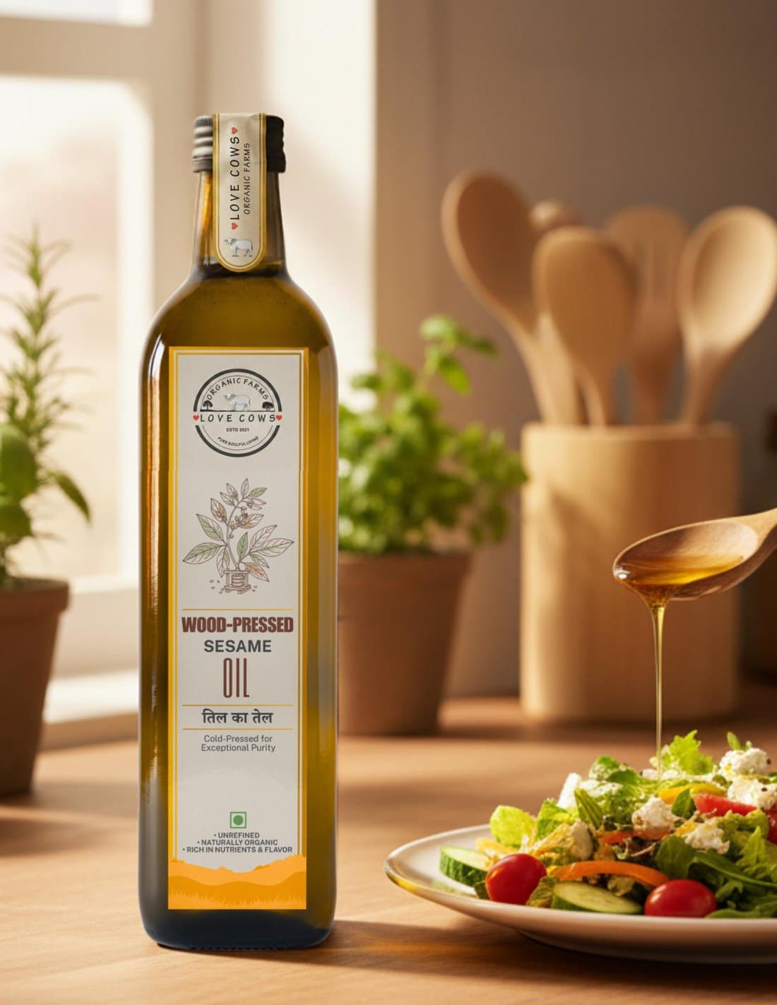 Wood-Pressed Sesame Oil