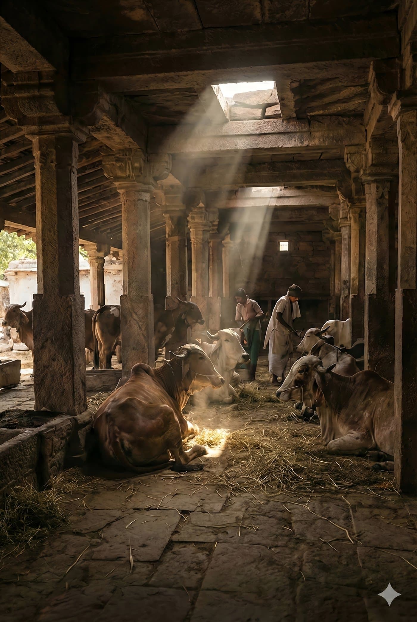 Our original gaushala in Vrindavan
